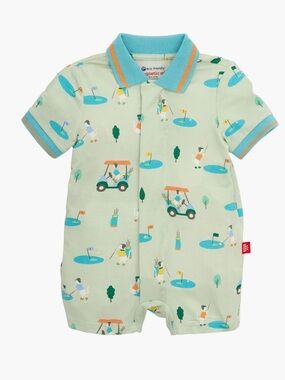 Magnetic Me Fairway Fetch Romper Mint Polo One-Piece